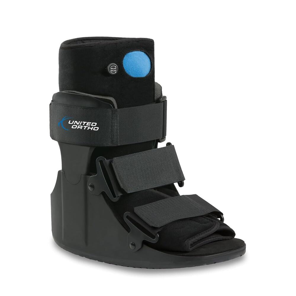 United Ortho Short Air CAM Walker Fracture Boot Small Black Pneumatic Walk Boot